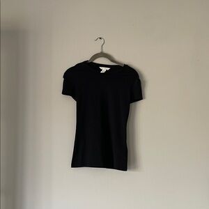 H&M Jet Black Crew Neck Tee